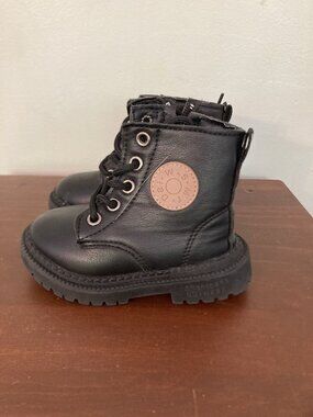 Hopscotch Girls Leather Solid Applique Ankle Length Boots Size 7
